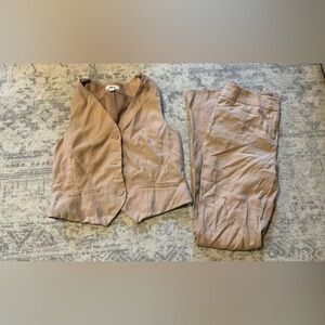 Tan Vest and Pants Set